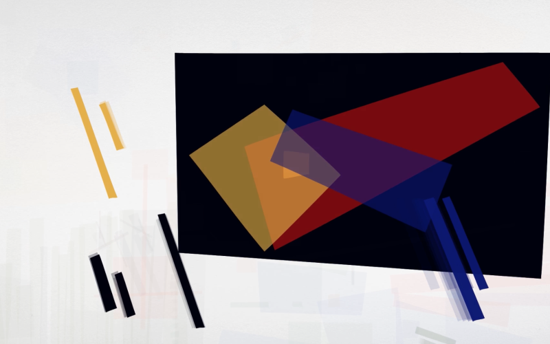 Colored areas on white background
