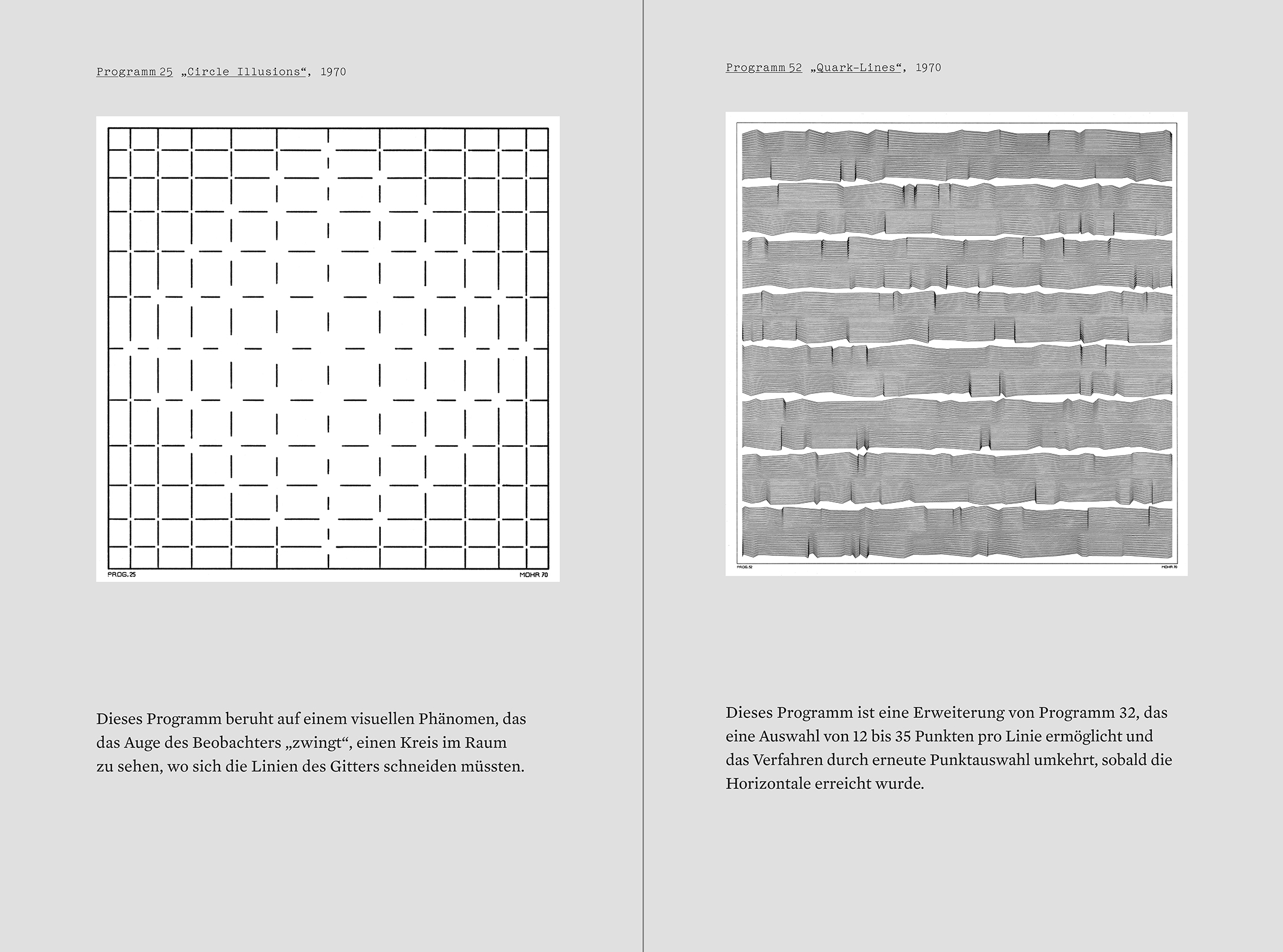 Beispielseiten aus der Publikation »Der Algorithmus des Manfred Mohr«