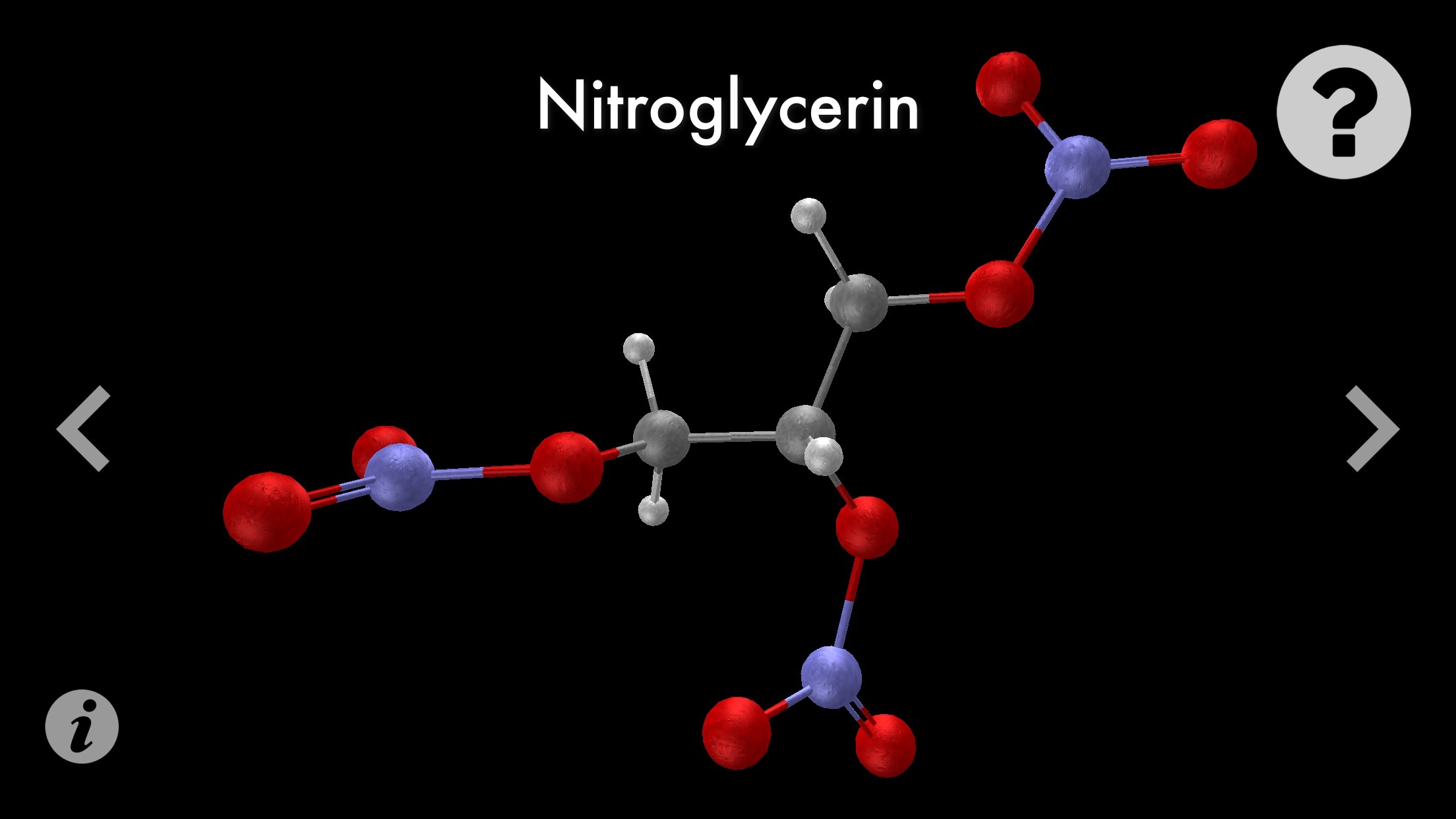 Screenshot der App »Molecules that Changed the World«