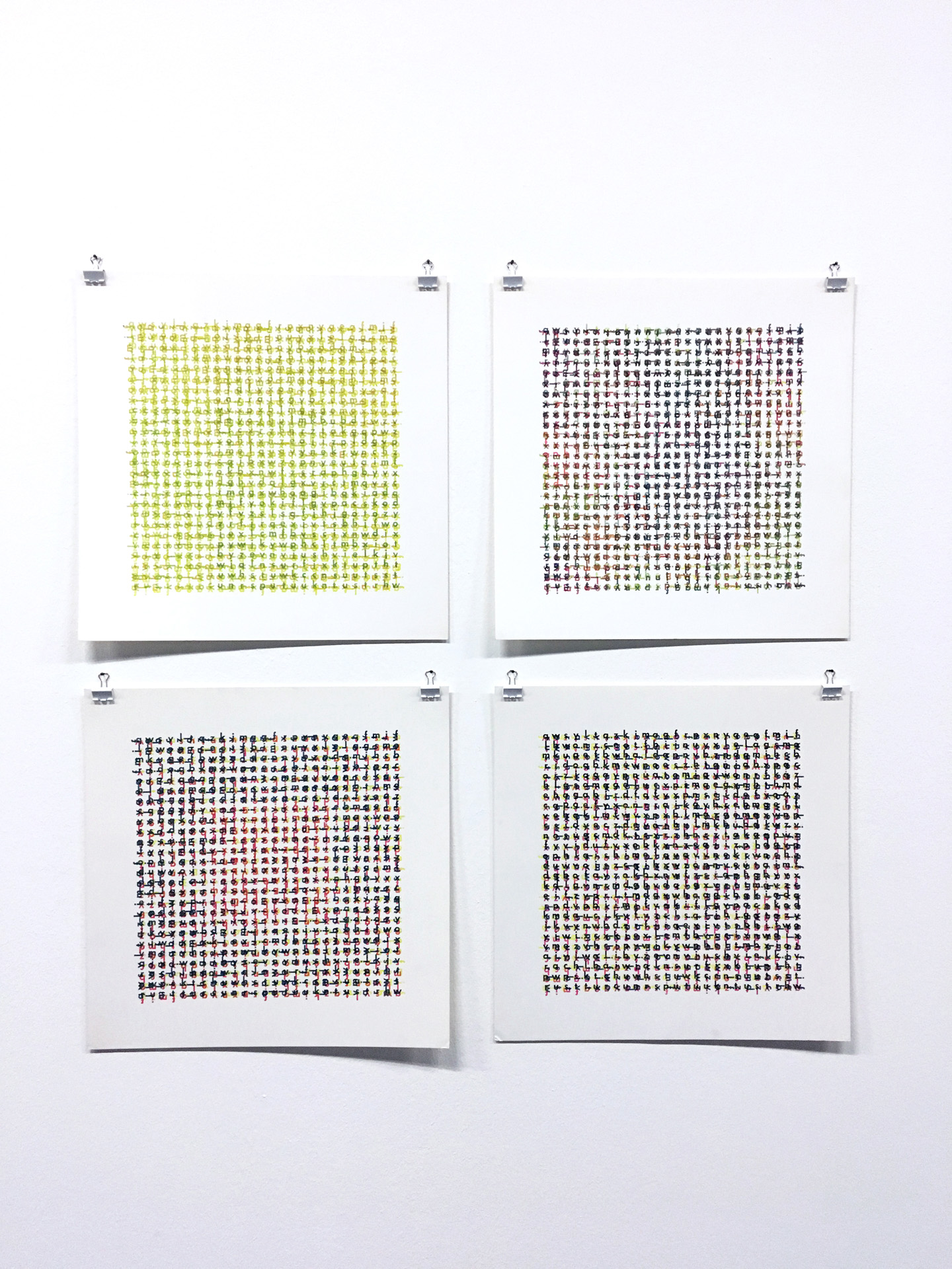 Blick in die Ausstellung »Hansjörg Mayer. The Smell of Ink«