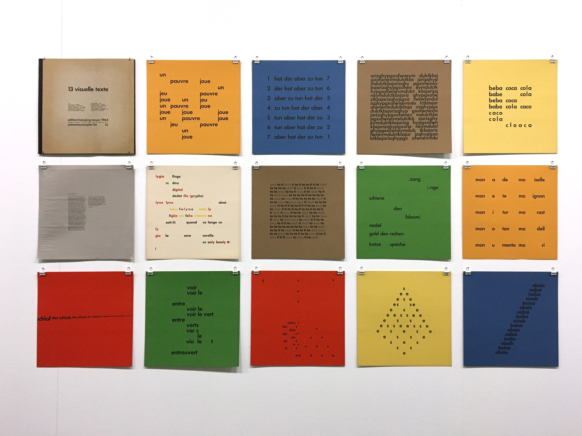 Blick in die Ausstellung »Hansjörg Mayer. The Smell of Ink«
