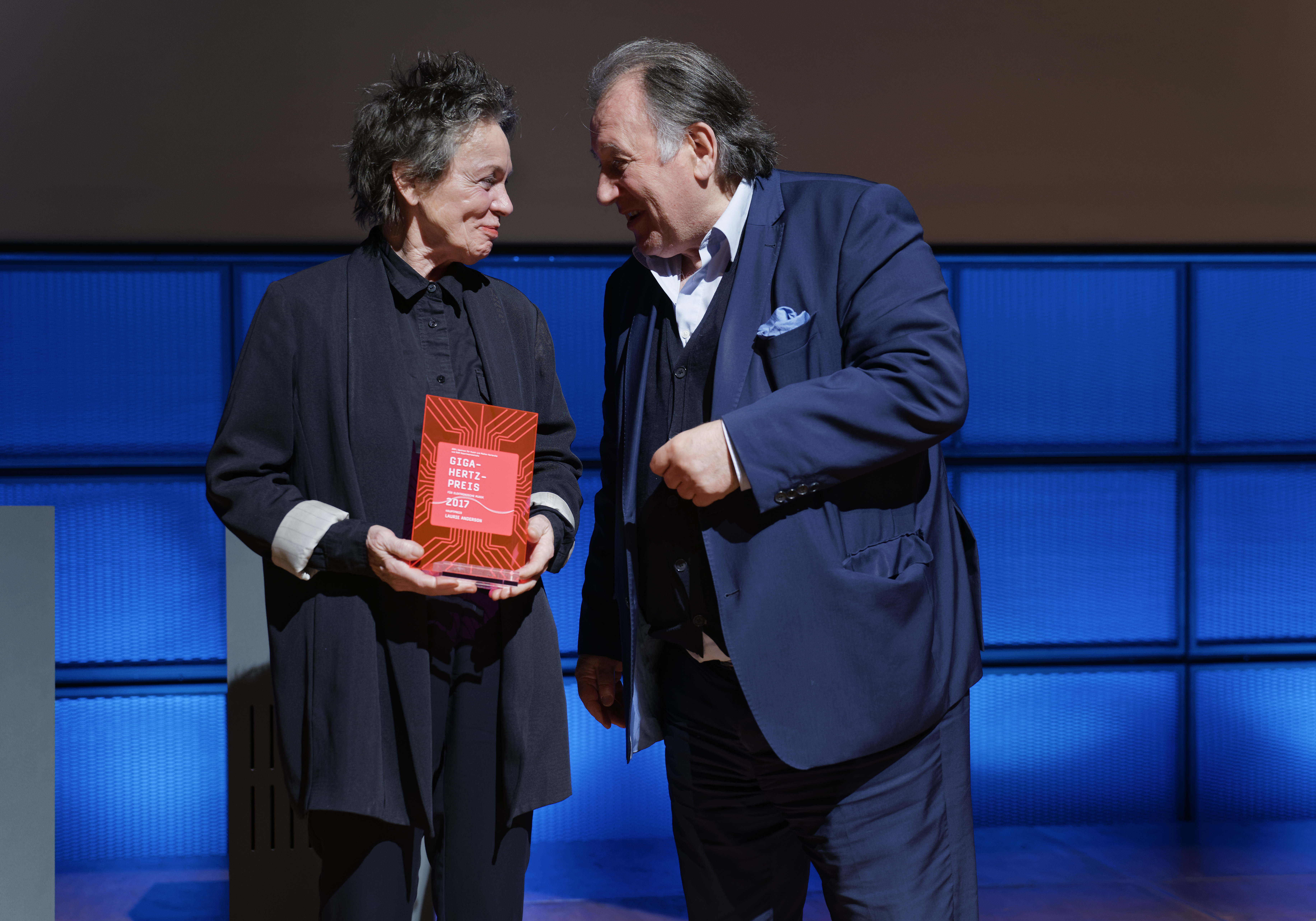Laurie Anderson bei der Preisverleihung des Giga-Hertz-Preis 2017 