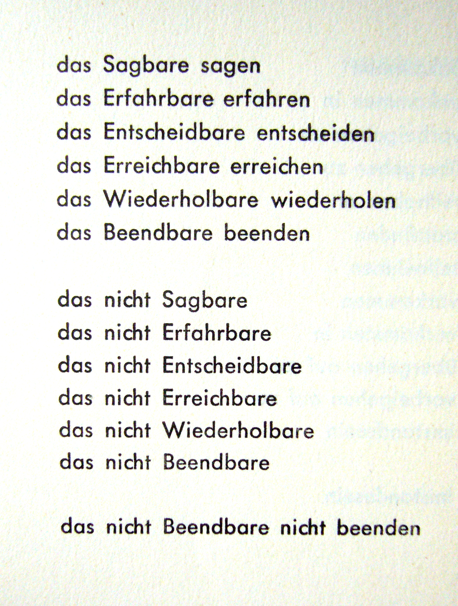 Black text on white paper