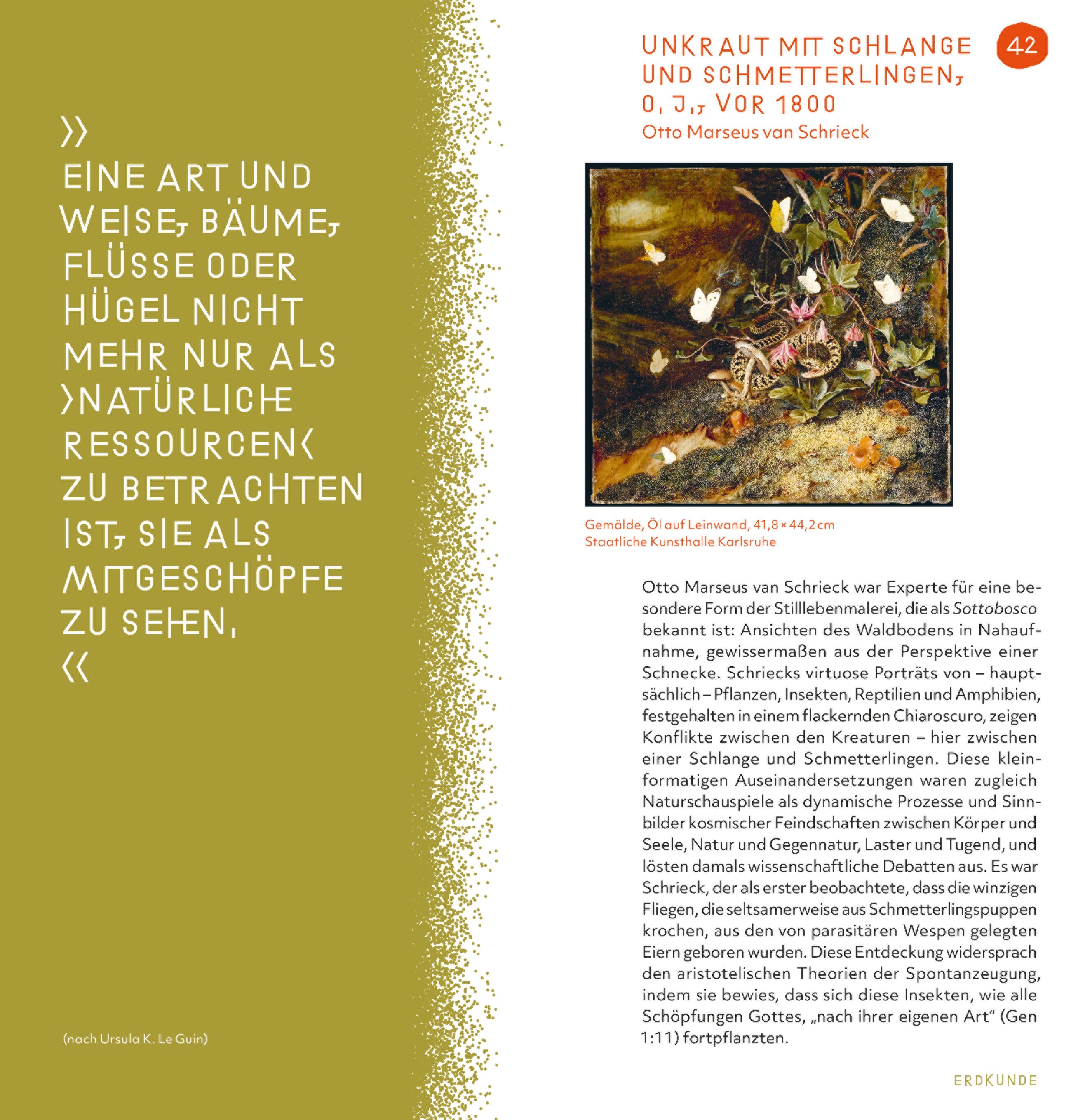 Seitenansicht der Ausstellungsbroschüre Critical Zones