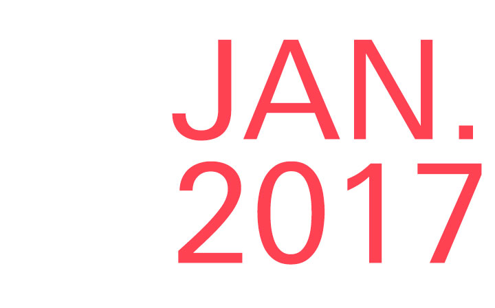 Lettering »Jan. 2017«