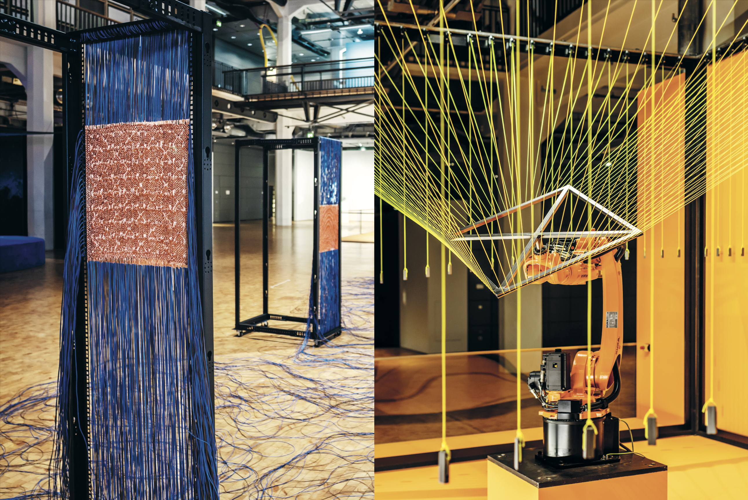 Shown here is a double page from the exhibition catalog.