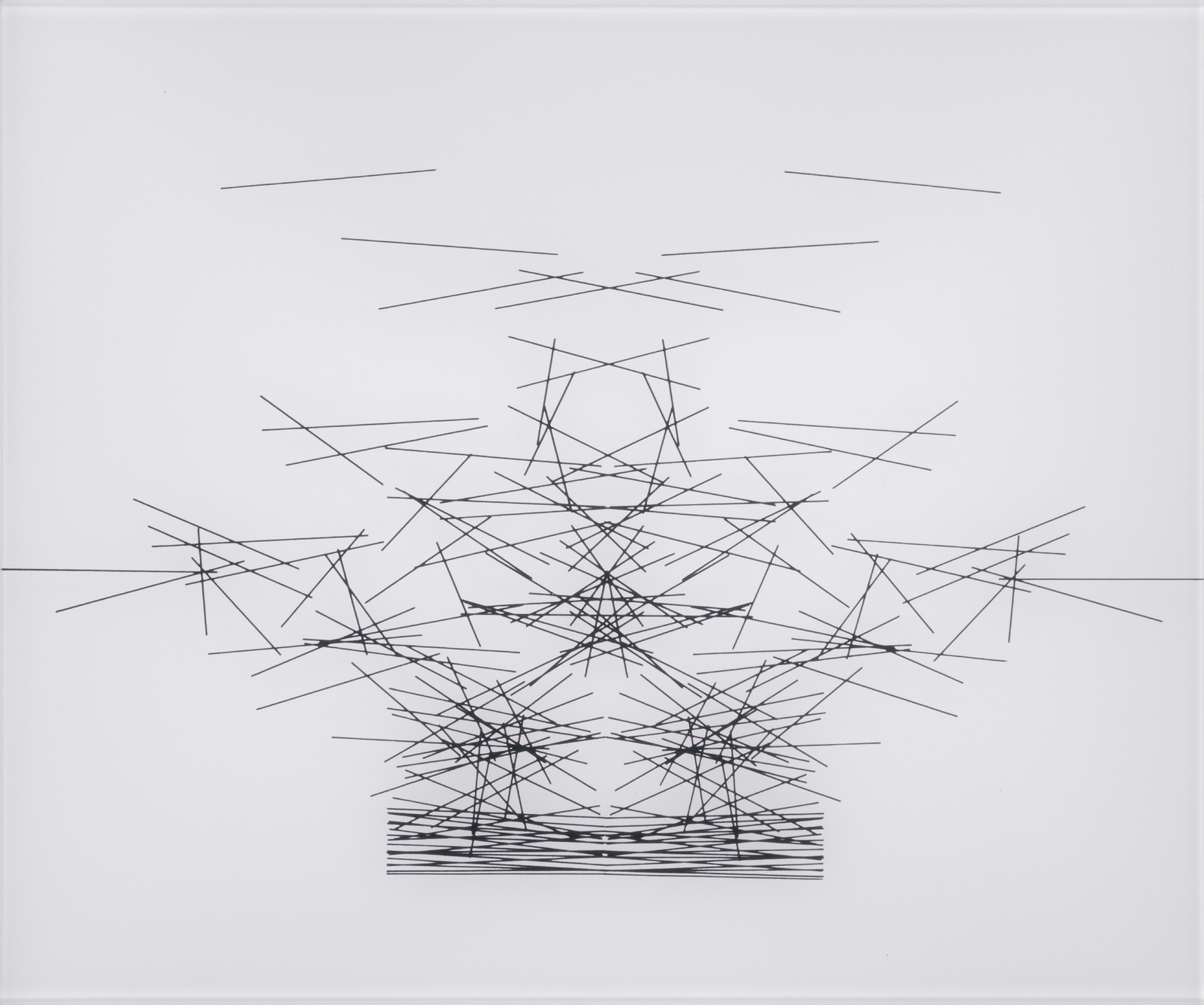 Random superposition and explosion of straight lines
