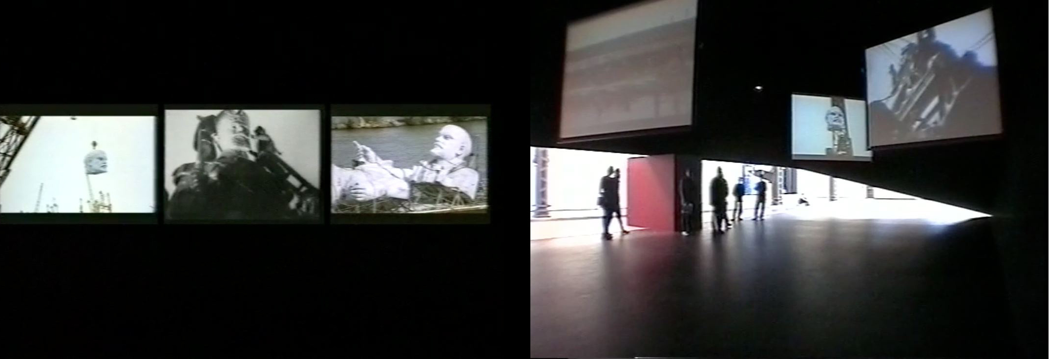 Zwei Ansichten der Installation »Black Maria« im Hamburger Bahnhof