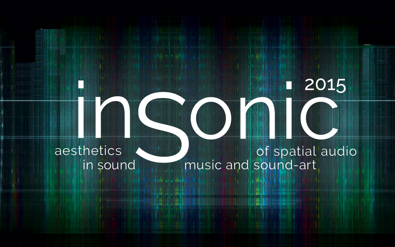 Weisse Schrift auf farbigem Hintergrund: insonic 2015