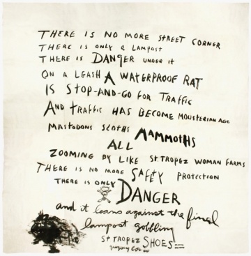 Black text on beige paper