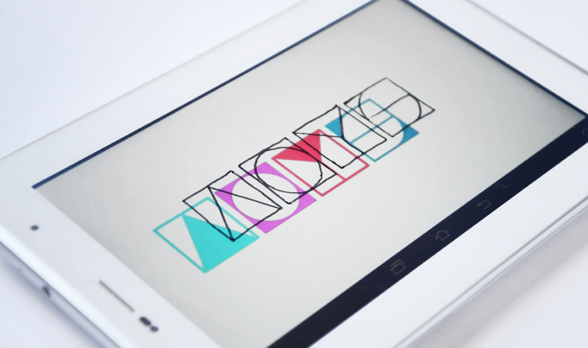 Tablet, auf dem das Logo von ArtOnYourScreen zu sehen ist