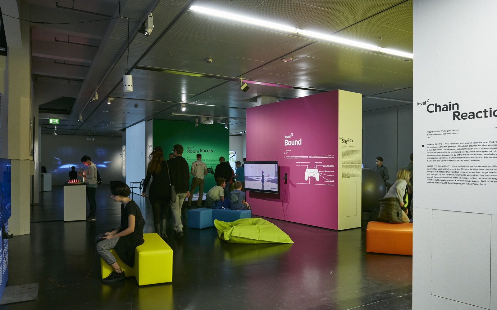 Ausstellungsansicht, level 3: creative & aesthetic games 