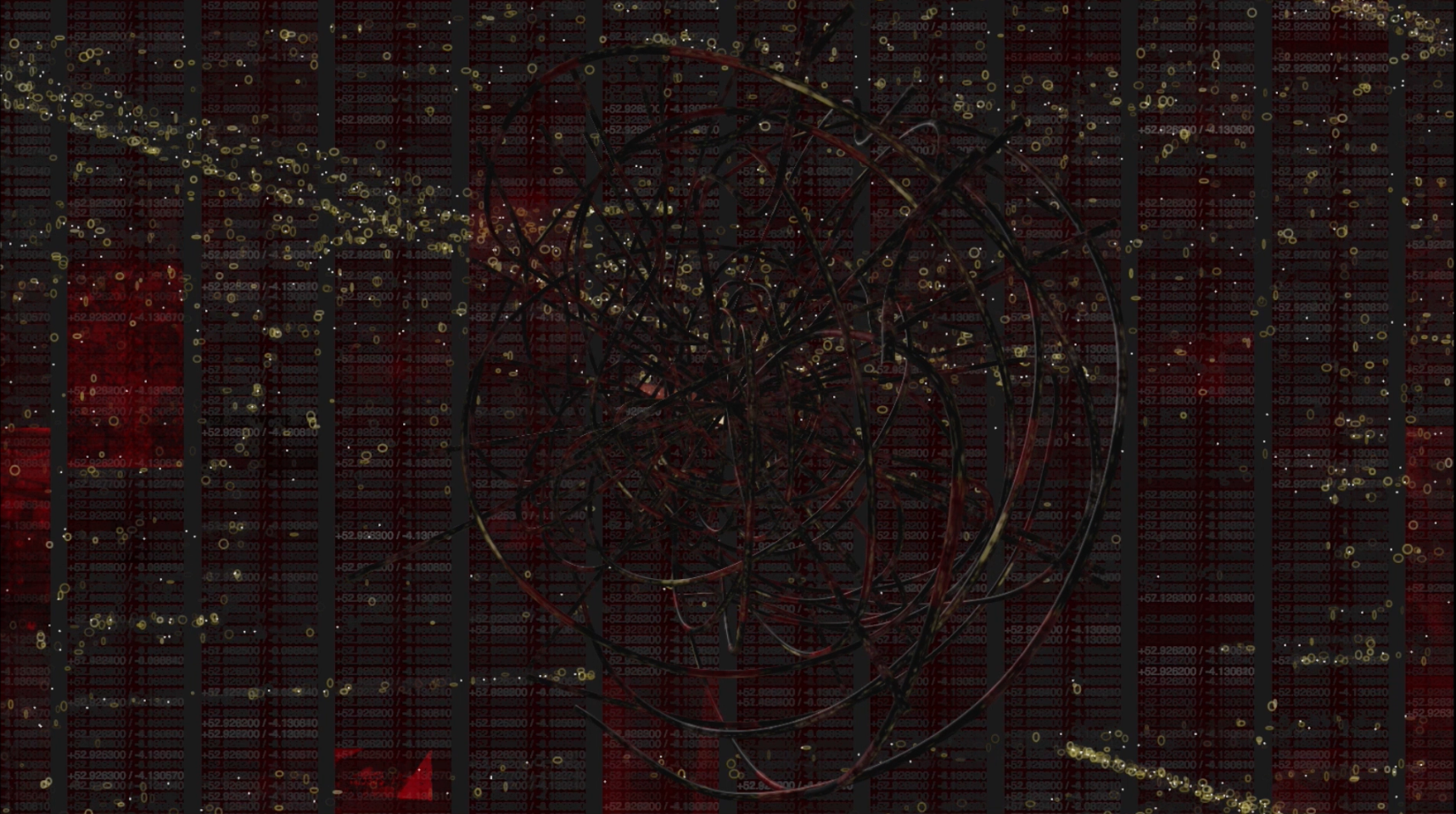 Digital structure on dark background