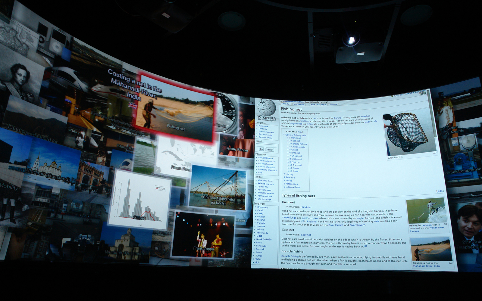 360°-Ansicht verschiedener Webseiten