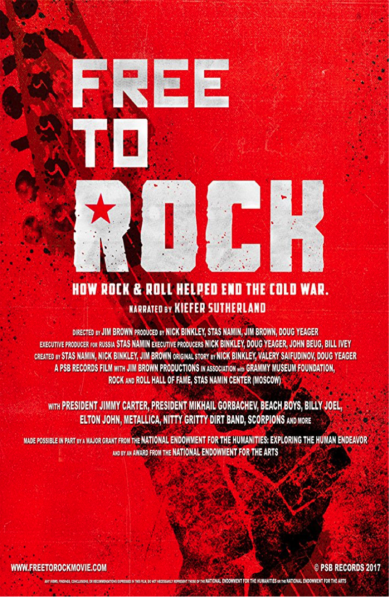 Zu sehen ist das Plakat des Filmes »Free to Rock«.