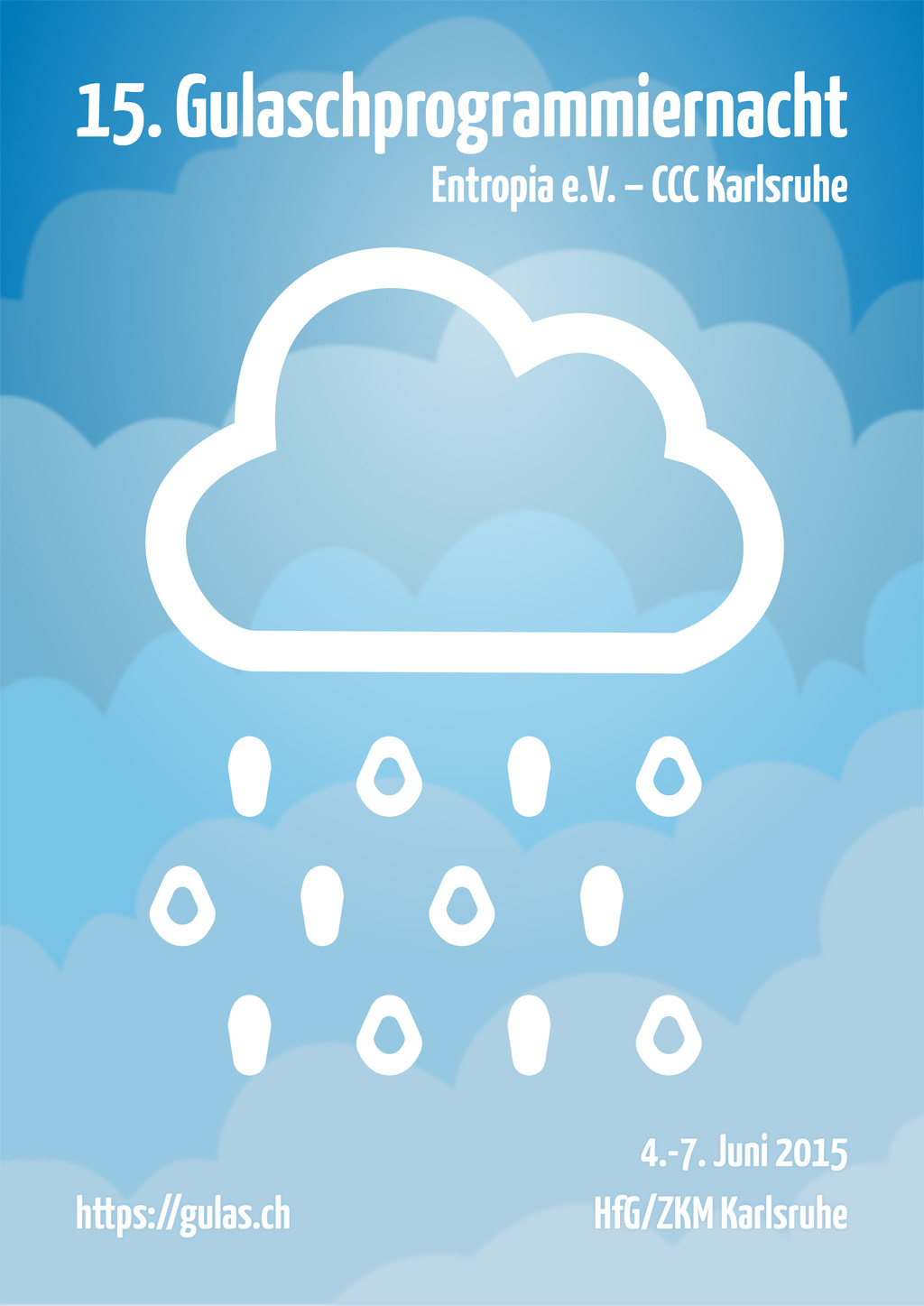A cloud from which ones and zeros rain