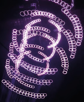 Lichtprojektionen aus kleinen Kreisen