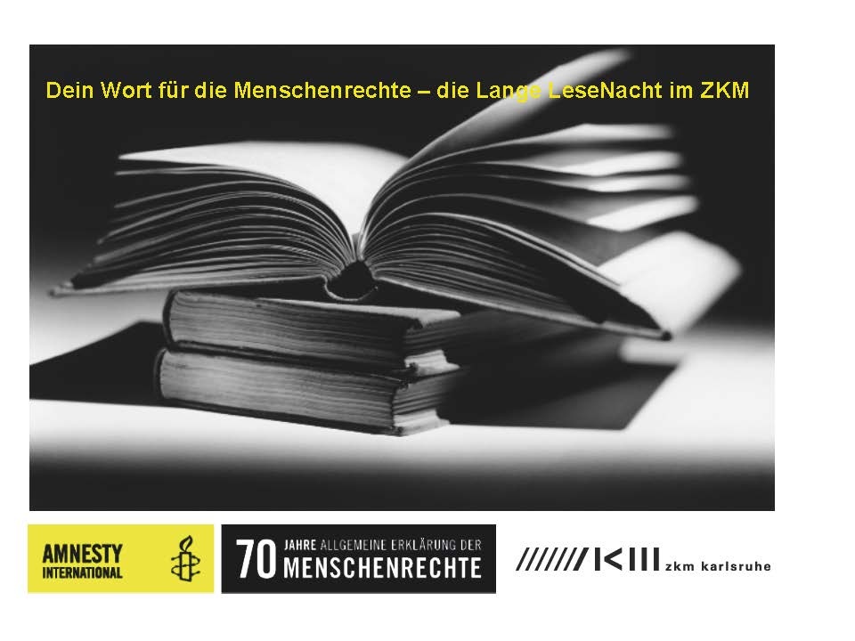 Plakat für die Amnesty Veranstaltung »Dein Wort für Menschenrechte«