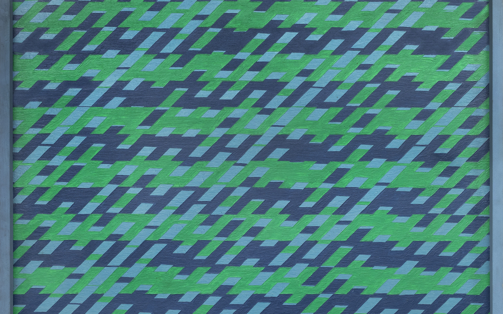 horizontale und diagonale reihe in blau und grün