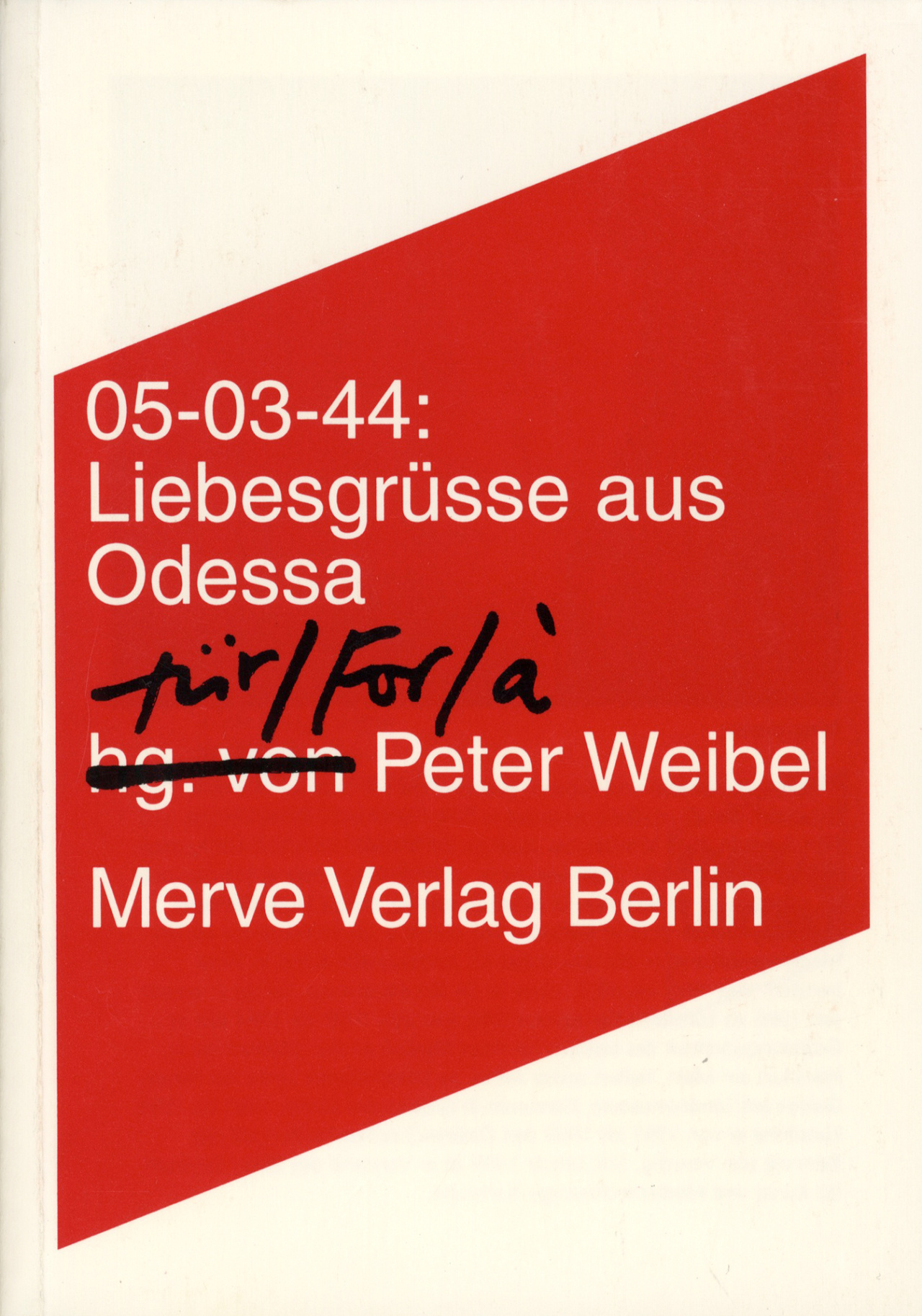 Cover der Publikation »05-03-44. Liebesgrüsse aus Odessa«