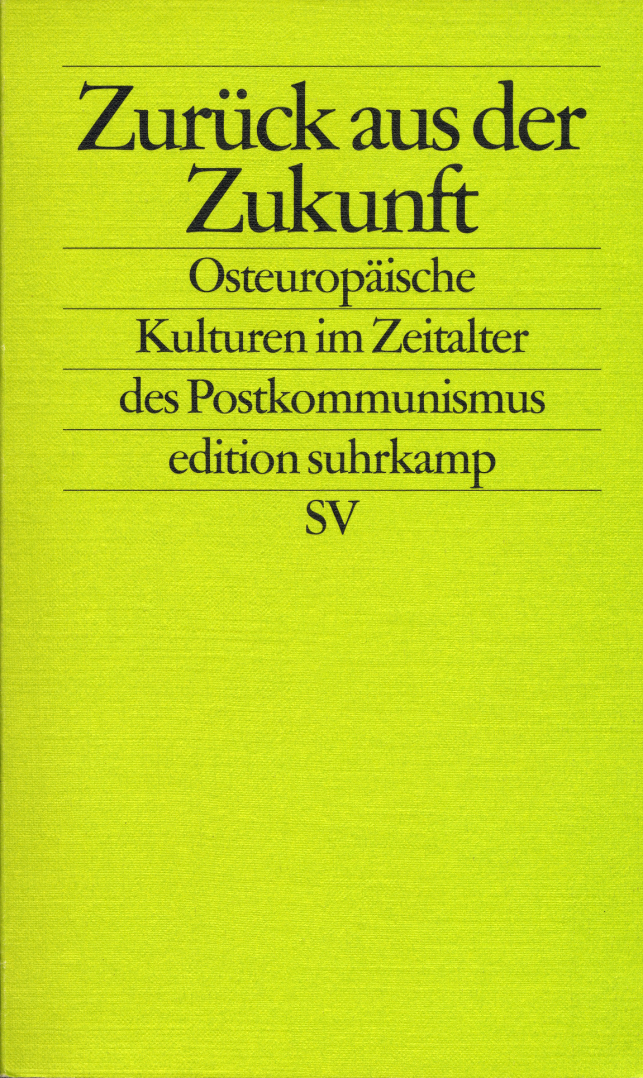 Cover der Publikation »Zurück aus der Zukunft«