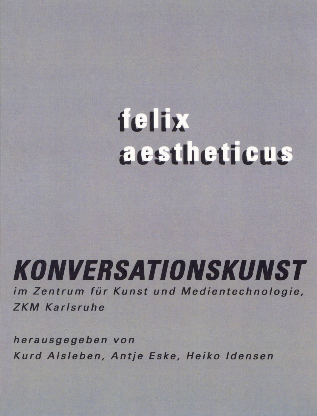 Cover of the publication »Konversationskunst«