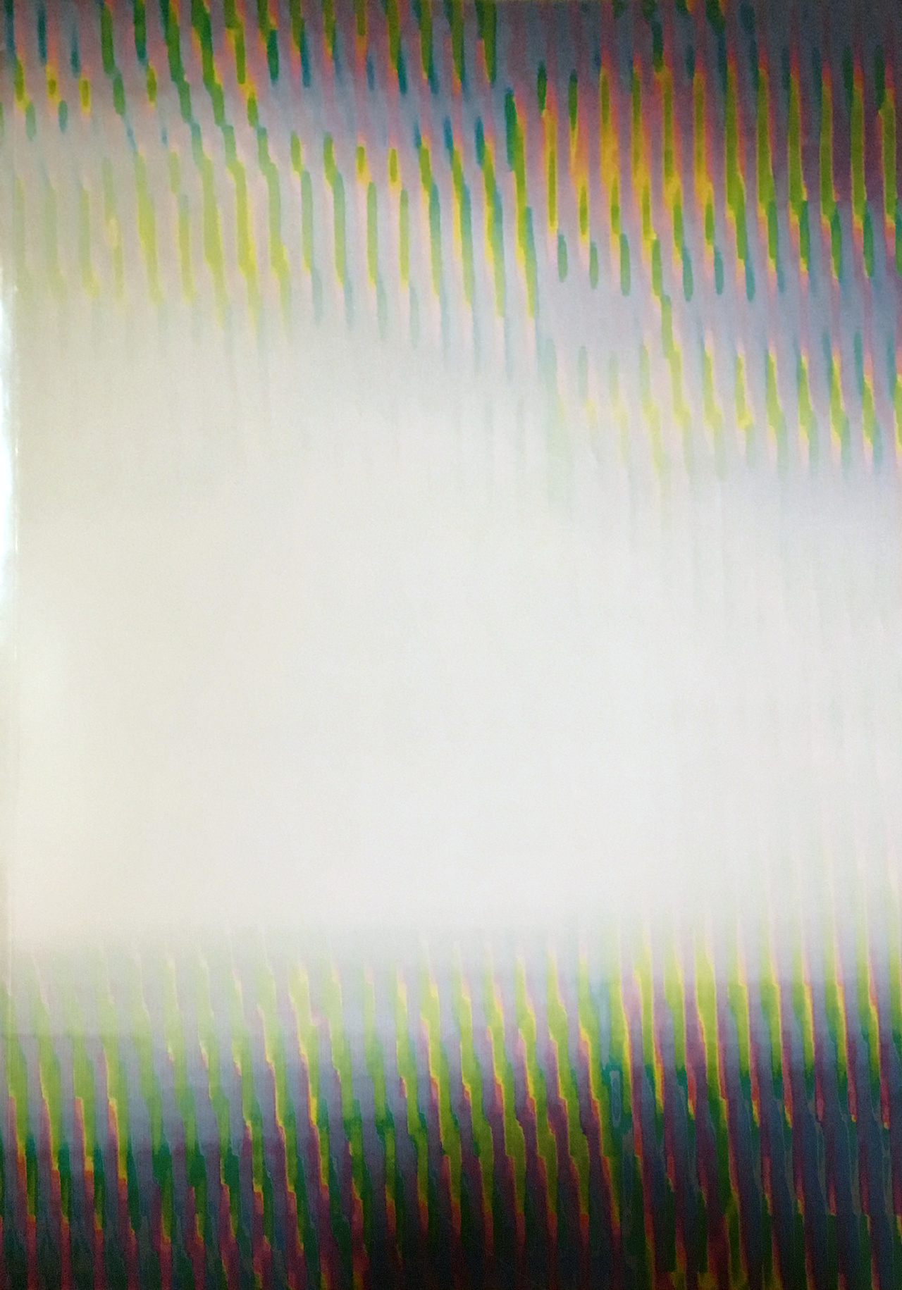 Cover of the catalog »Games and Politics«: a reflective cover with structures in rainbow colors