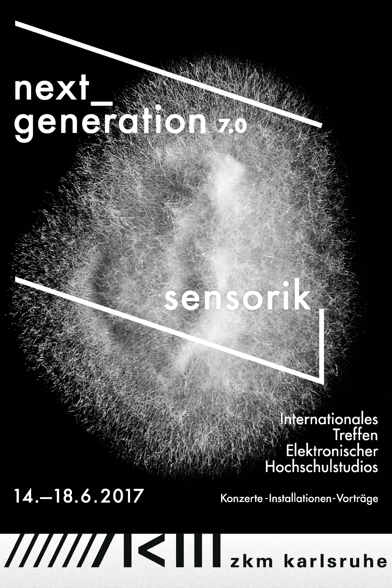 Schwarzes Titelblatt mit weißer Schrift, Linien und einem explosionsartigem Gebilde in der Bildmitte.
