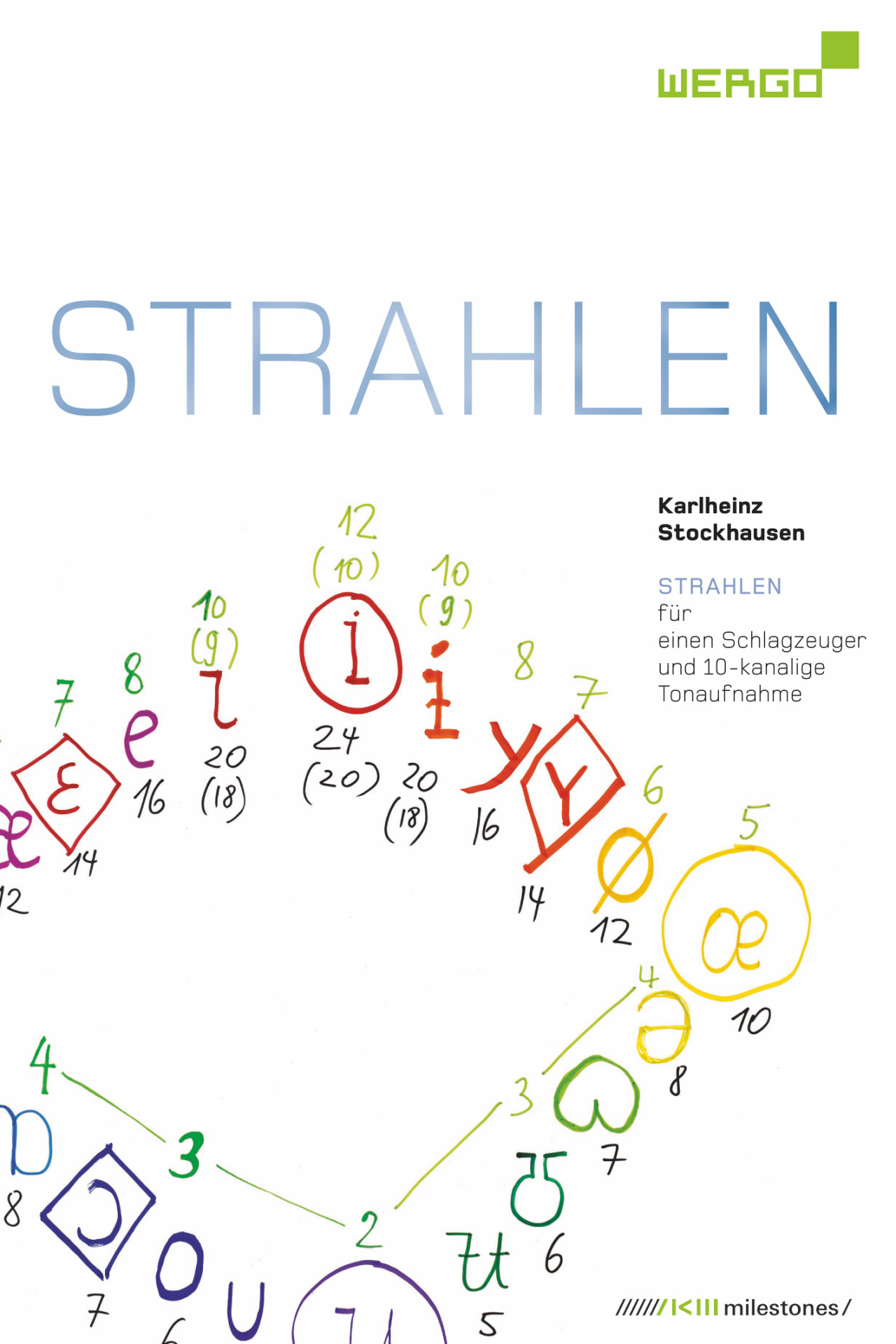 Weißes Cover mit bunter Schrift, Zahlen und Zeichen.