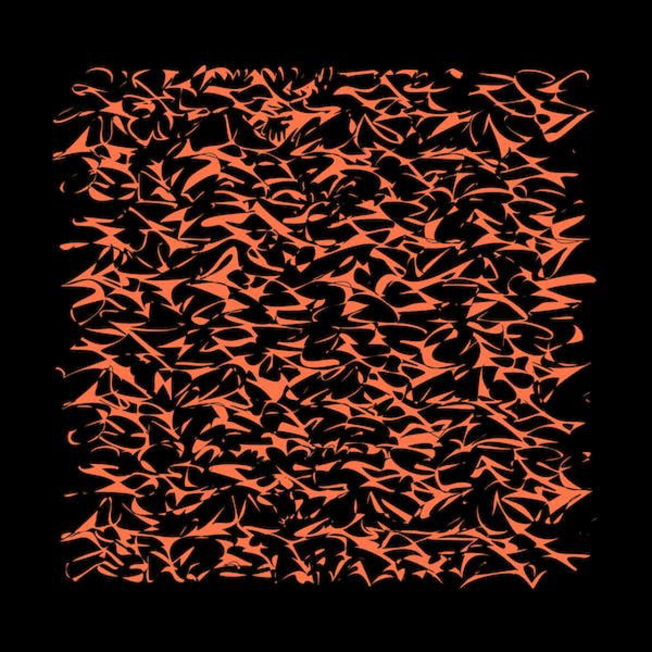 Orange pattern on black background