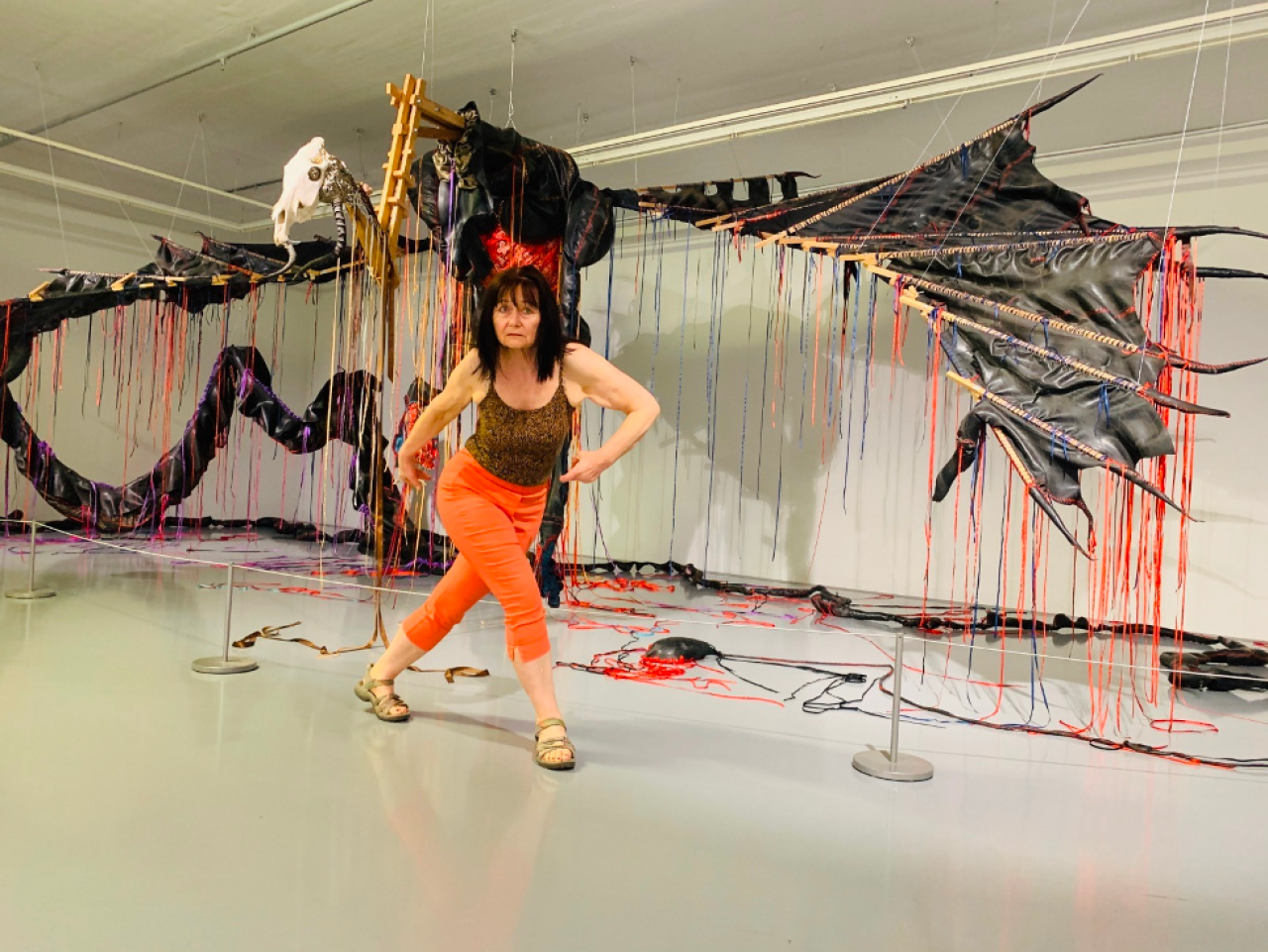 Gabriela Lang bei einer Performance.