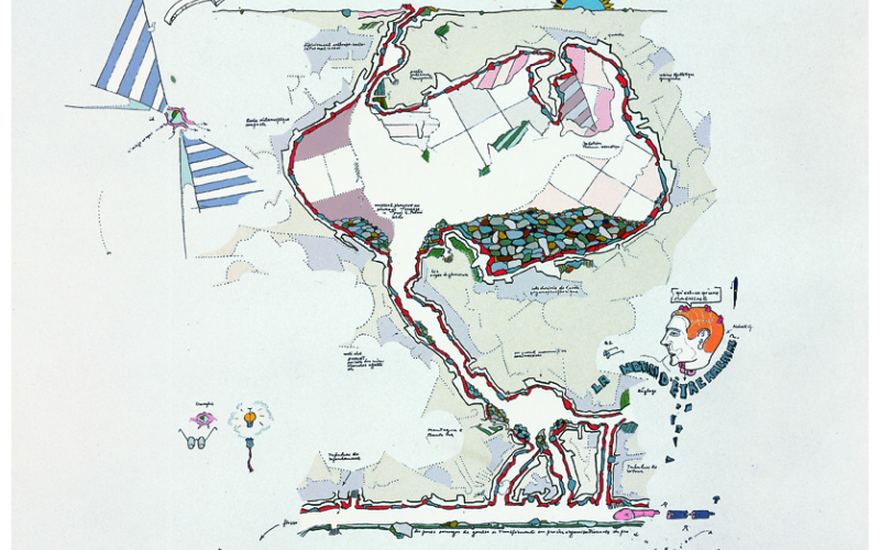 Gianfranco Baruchello, »Agricola Cornelia. Cross Section with underground system«