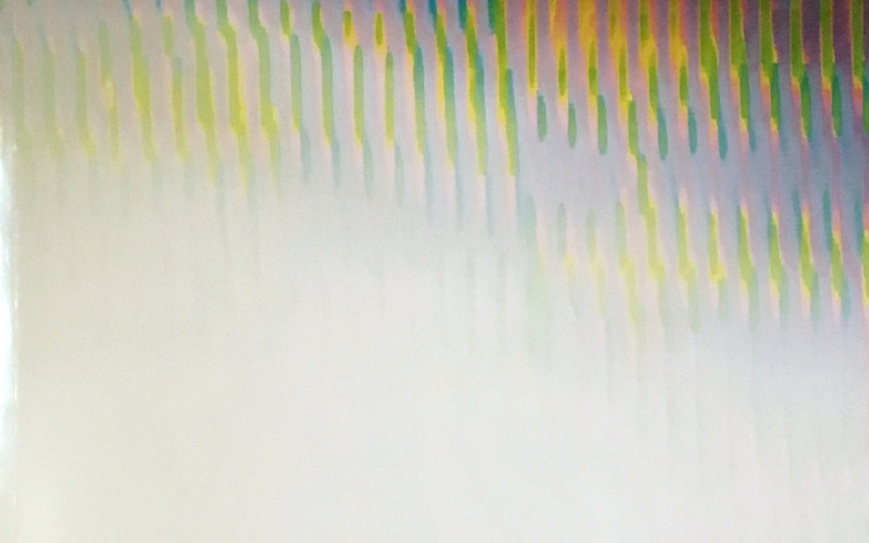 Cover of the catalog »Games and Politics«: a reflective cover with structures in rainbow colors