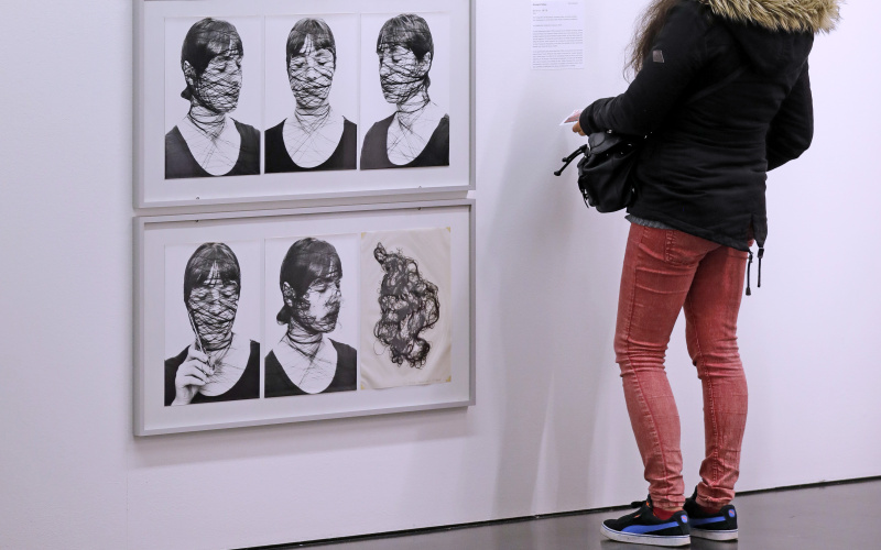 Blick in die Ausstellung »FEMINISTISCHE AVANTGARDE der 1970er-Jahre«
