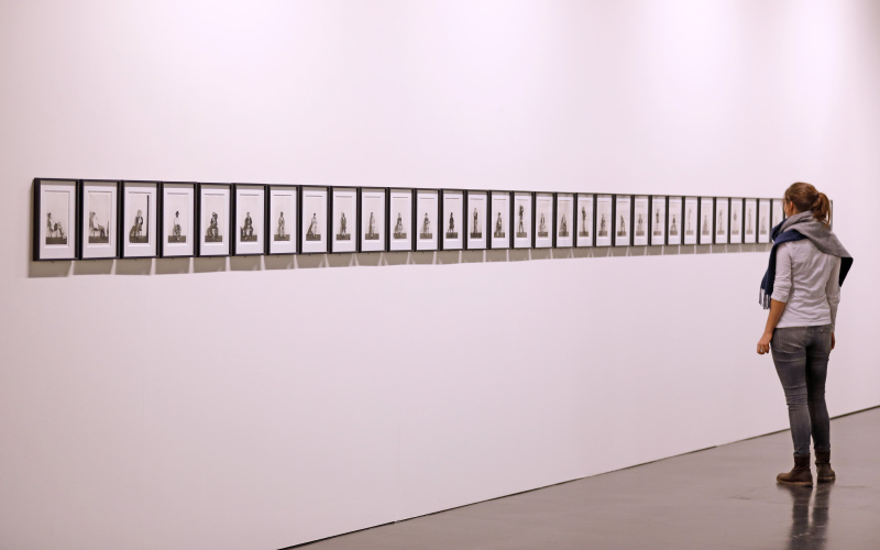 Blick in die Ausstellung »FEMINISTISCHE AVANTGARDE der 1970er-Jahre«