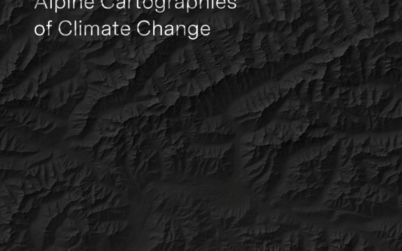 Schwarze Alpenlandschaft aus der Vogelperspektive 
