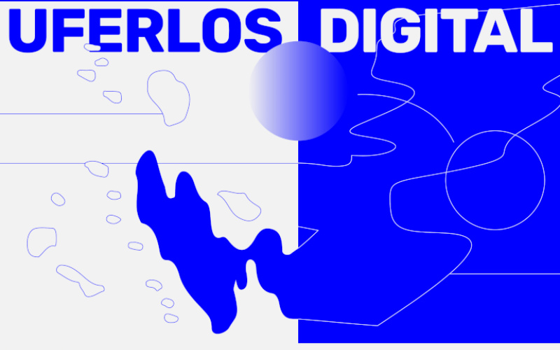In großen Blockbuchstaben ist der Schriftzug "UFERLOS DIGITAL" zu lesen.