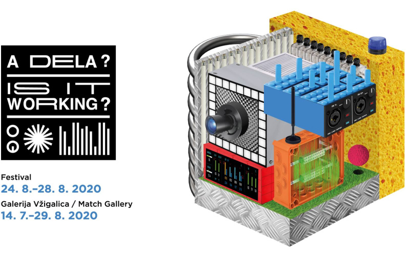 Die Grafik von »Is it working?«, eine Ausstellung der Match Galerie Ljubljana und des ZKM | Hertz-Labors