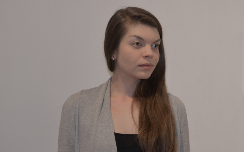 Photo of a woman with long light brown hair