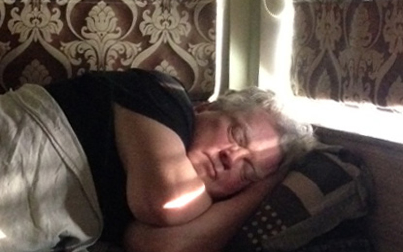 Photo of a sleeping man