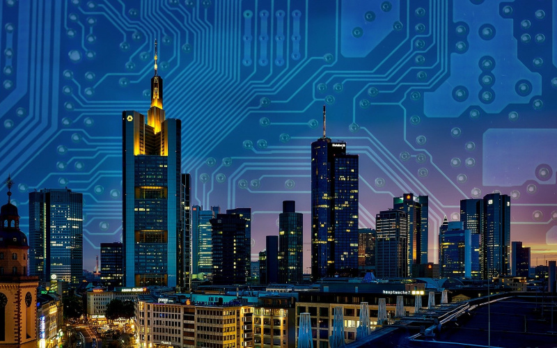 Eine technologisch vernetzte Stadt 
