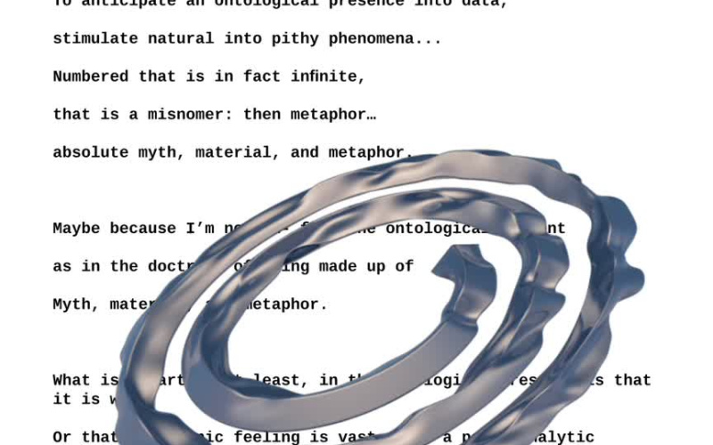 zu sehen ist eine brozene Spirale auf weißem Grund, der mit schwarzer Schrift beschrieben ist. 