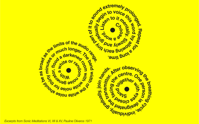 Excerpts from Sonic Meditations VI, XII & XV, Pauline Oliveros 1971