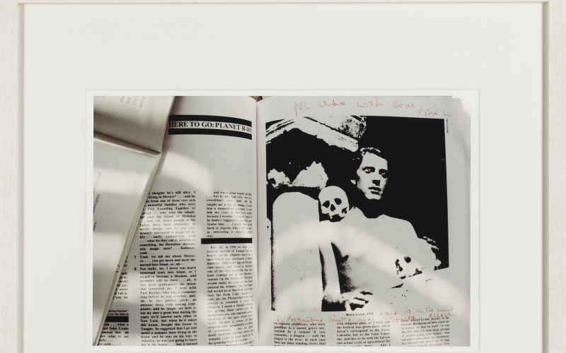 Self-portrait of young Brion Gysin with skulls, taken somewhere in Greece in the summer of 1935