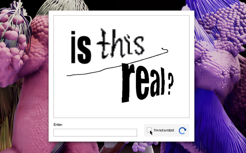 The image shows a picture with the text “is this real?”
