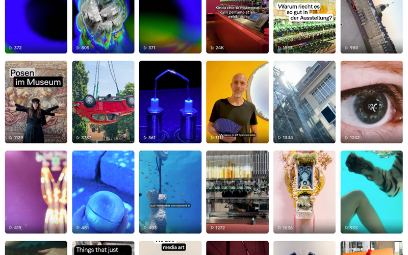 Video Thumbnails auf dem ZKM Tiktok-Channel