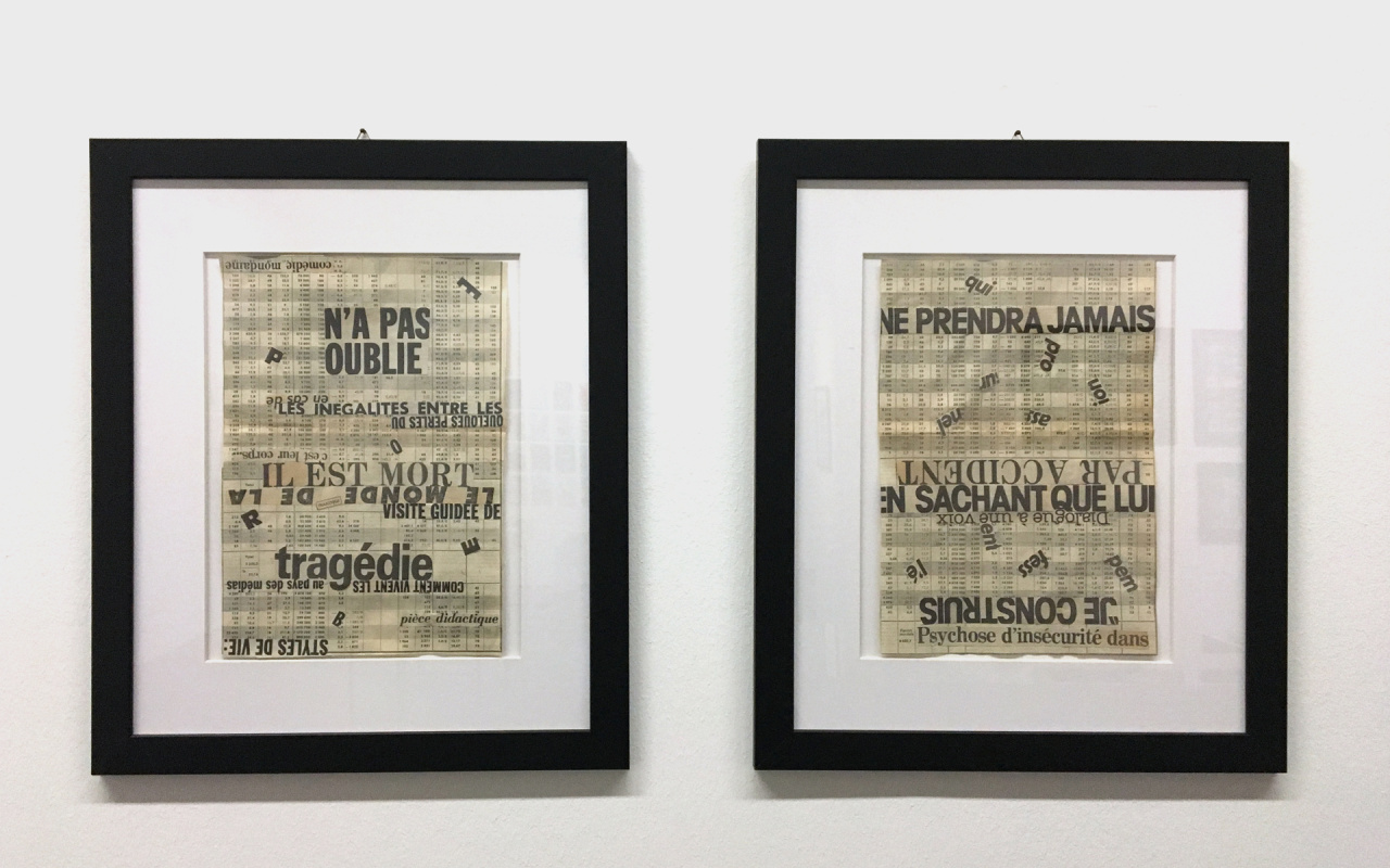 Blick in die Ausstellung »Nanni Balestrini. Wer das hir liest braucht sich vor nichts mehr zu fürchten«