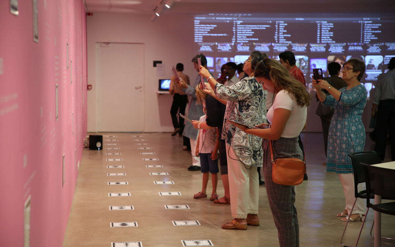 Blick in die Ausstellung »Open Codes. Digital Culture Techniques«, Mumbai. 