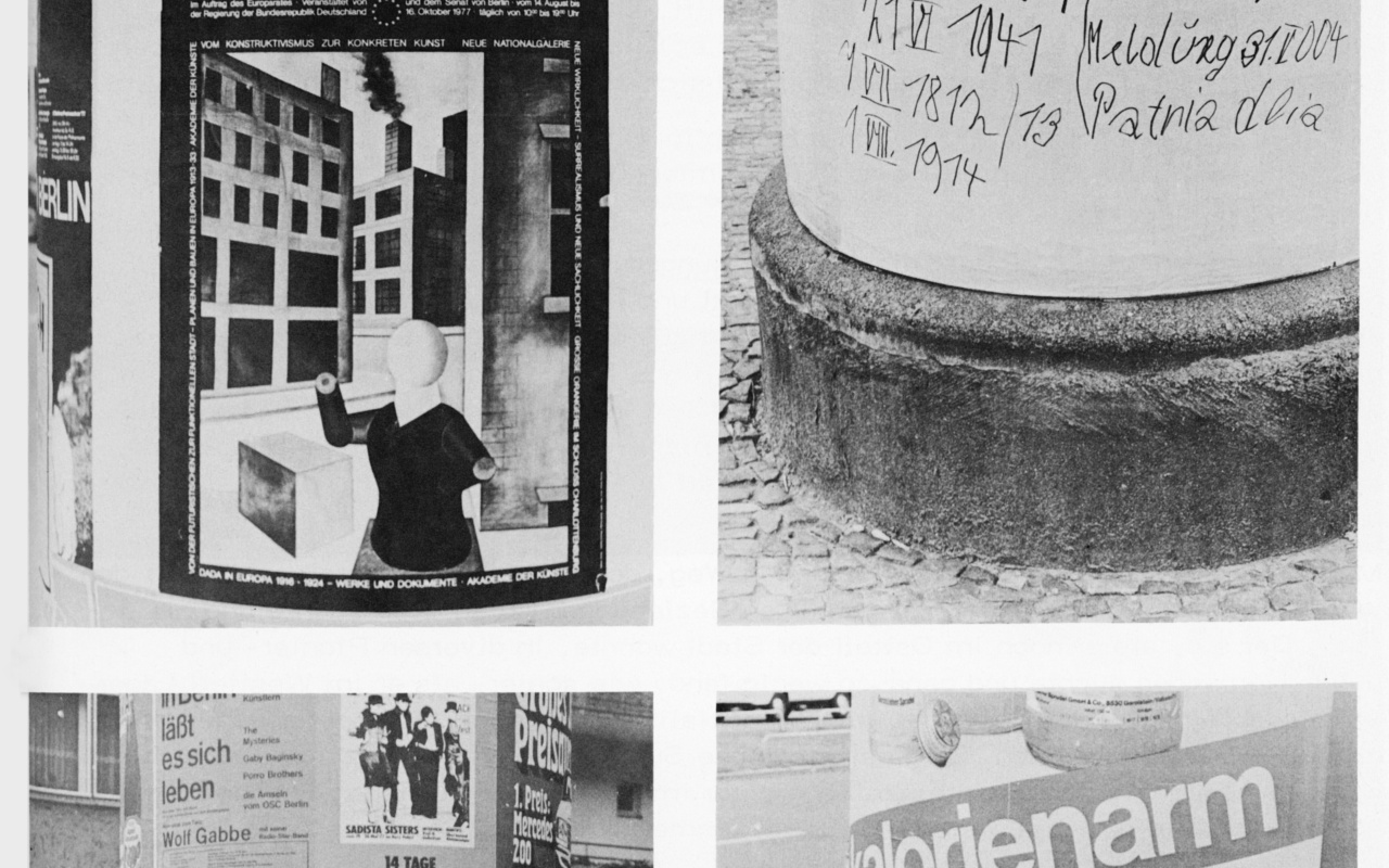 LItfasssäulen mit unterschiedlichen Graffitis