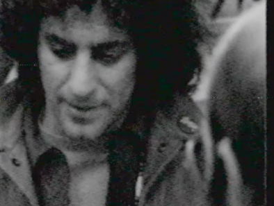 Video still from Paul Ryan's »Tender is the Tape« in black and white